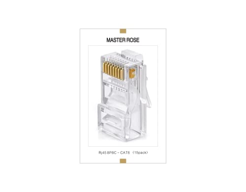 Mestre Rose RJ45 CAT6 Conectores padrão para extremidades do conector Ethernet masculino, que são EZ para prender