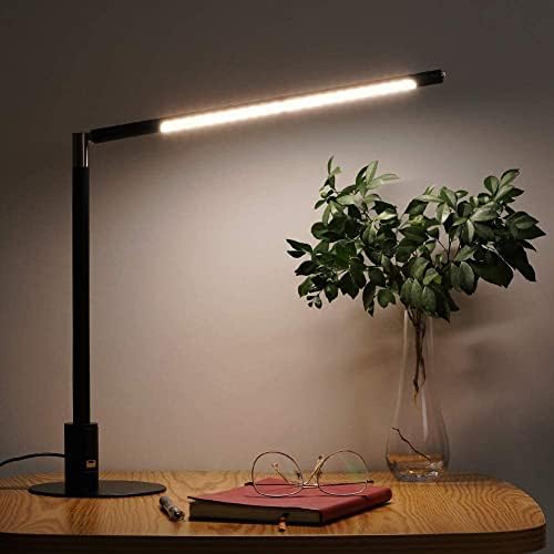 Lâmpada de mesa LED de Engilen, lâmpada de mesa para os olhos, 360 luz de mesa ajustável, lâmpadas de escritório em casa com porta