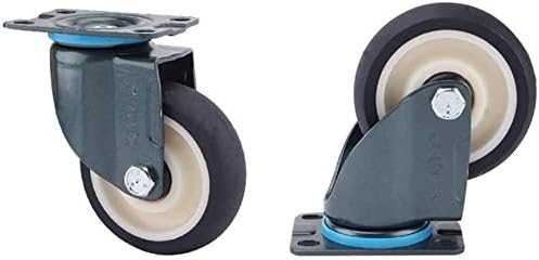Rodas de Nianxinn Castor Rodas pesadas 300kg φ75mm/ 100mm/ 125mm, pacote 4-PU Móveis giratórios Caster com freios, para lutadores