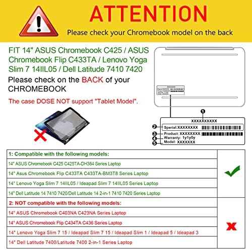 Caixa de manga Fintie para 14 ASUS Chromebook Flip C433TA / Asus Chromebook C425 / Lenovo Yoga Slim 7 14iil05 /