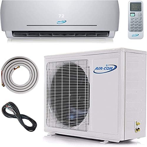 12000 BTU Mini Split Air Conditioner - Sistema de AC/Aquecimento sem duto - Bomba de calor de inversor pré -carregada de 1 tonel