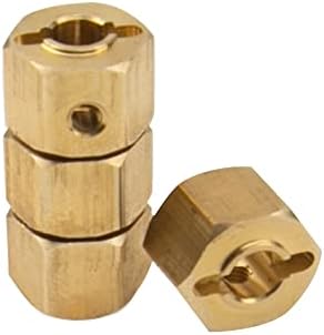 Compartilhar Brass de bronze 12 mm Adaptador hexágono da roda do cubo da roda compatível com Axial SCX10 Wraith 90027 90046 Tamiya