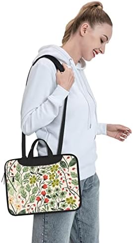 Bolsa de laptop de flores lindas de Aseelo, bolsas de laptop de ombro portáteis ultrafinas, bolsa de ombro de computador de viagem.
