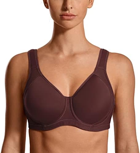 Suporte de sutiã esportivo de alto impacto de Syrokan Womens Soundwire Back Bust Large Bust Cool Comfort