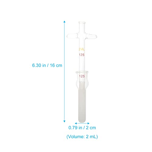 VILLCASE TUBO TUBO DE CELHO DE TESTRO DE TESTE DE VIDRO, 2ML HONEGRADOR DE CÉLURAS DE TESTE DE VIDRO COM ACESSÃO DE COMBLEOS