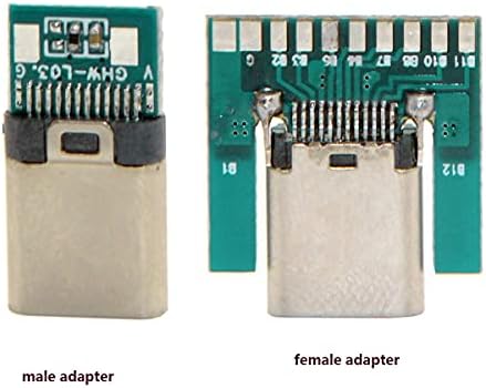 Cy Diy 24pin USB 3.1 Tipo C Male e fêmea Plug & Socket Connector SMT TIPO COM PLACA PC 1 CONJUNTO…