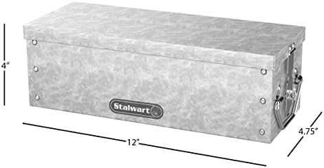 Stalwart 75-005 Caixa de bloqueio de armazenamento de metal, 12 & Mestre Lock 647D Padlock de combinação, 1, preto