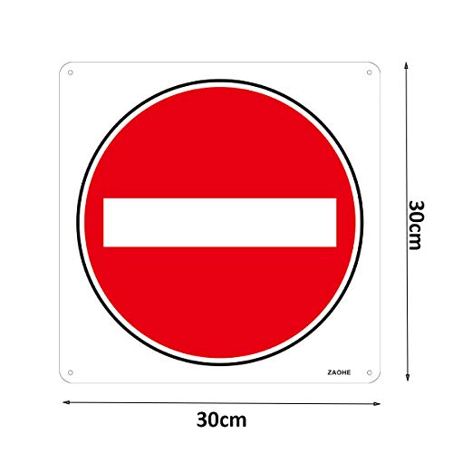 2-PACK STOP SIGNS RED STOP STOP SINGAGEL SINAGEM SINAL DE TRÁFEGO DE ALTUMENTO SINAL COM 2 orifícios de montagem pré-perfurados, 30 x 30 cm