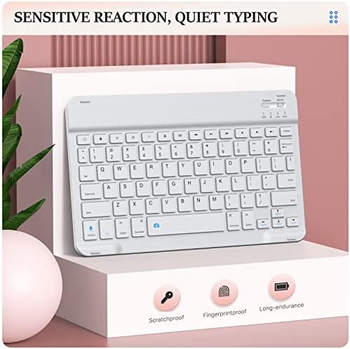 Caixa de teclado Moko para iPad Case de 10ª geração com o teclado iPad de 10ª geração do iPad de 10,9 polegadas 2022, mármore roxo e flores rosa