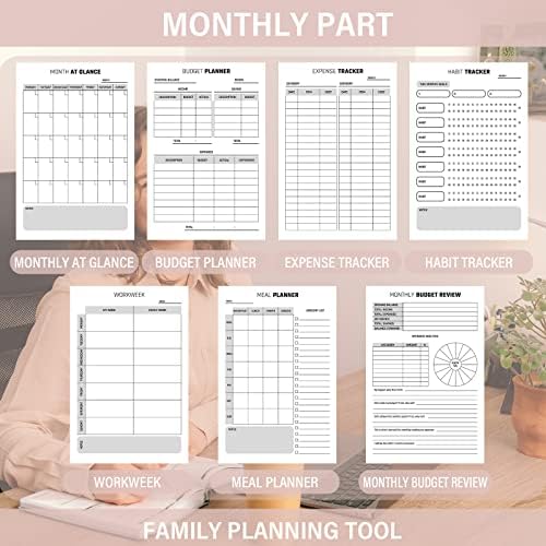 Simpor Planner Home, Livro de Orçamento do Organizador Mensal do Planejador Financeiro com Rastreador de Despesas, Trabalho