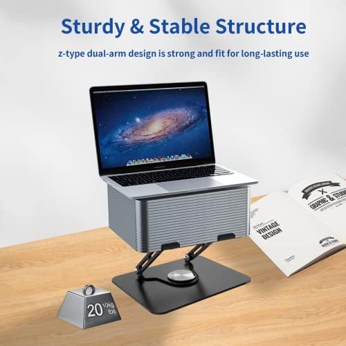 Suporte de mesa, suporte ajustável, suporte para laptop para trabalho colaborativo, suporte de laptop dobrável e portátil