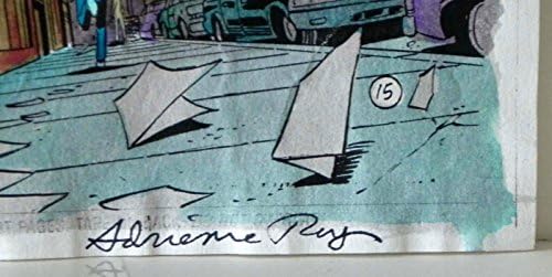 Detetive Comics #682 Page 15 Batman Color Comic Production Art assinado Roy com CoA