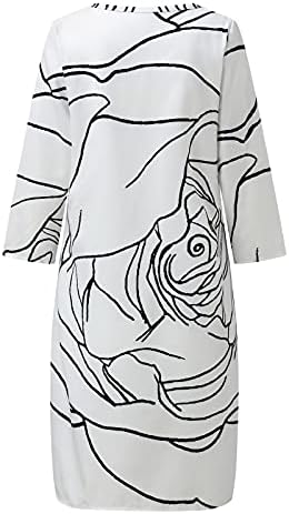 vestido de camiseta iqka feminino vestido de manga curta V vestidos de camisa gráfica de pescoço vestidos casuais de joelho de verão vestidos
