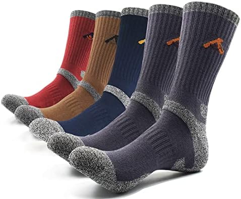 Meias para caminhadas de paz de pé meias de inicialização para homens 5 pares Multi Sports Sports Trekking Camping Campo de