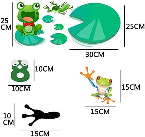 Frog lotus folha lúpulo -escopo de adesivos de jogo de caça adesivos de piso, suprimentos exclusivos de decoração de arte para bebês
