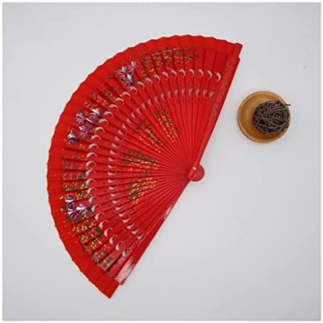 Fã do ventilador de papel Fã dobrável fã chinês clássico fã dobrável colorido de estilo europeu Fã de dança de madeira
