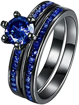 Anéis para mulheres tamanho 7 Set Ring Women Women Lhota do dedo Casamento Tamanho do zircão Jóias coloridas