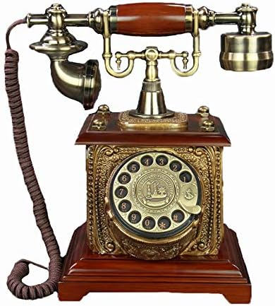 Telefone antiquado retrô Telefone europeu Antigo Dial rotativo Telefones Retro Folhida Telefone da mesa, telefone com fio