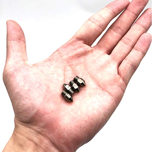 YXCC 4pcs Bocos de impressora 3D de aço endurecidos para MK8, bico de aço endurecido Mk8 ajustado para Makerbot,