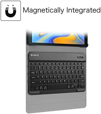 Caixa de teclado Fintie para Samsung Galaxy Tab A 10.5 2018 Modelo SM-T590/T595/T597, Tampa de suporte leve de slim shell com o