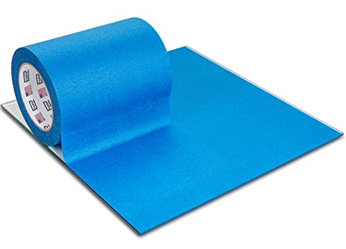 Fita de pintores azuis largos, 6 polegadas x 60 jardas, fita de impressão 3D, remoção fácil de limpeza até 21 dias, fita adesiva