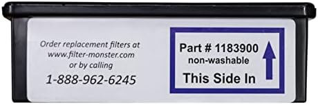 Filtro-monster verdadeiro Substituição HEPA Compatível com o filtro Whirlpool 1183900 para modelos de purificador de ar de torre de Whirlpool Tower APT40010R, APMT2001M