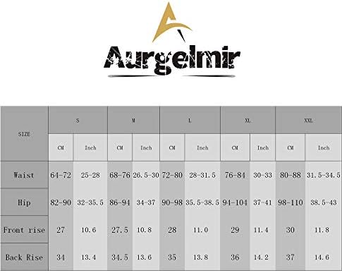 Aurgelmir Women's Workout Yoga Shorts High Caist de barriga Controle Criss Cross Athletic Sports Booty Leggings curtos