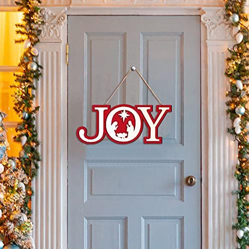 Christmas alegria de alegria sinal de alegria natividade sinal de madeira alegria decoração de parede cabide de natal alegria