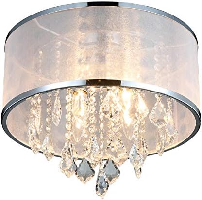 ANJIADENGSHI Modern Flush Mount Crystal Chanderlier Iluminação 4*E12 K9 Iluminação do lustre de cristal para a sala de jantar
