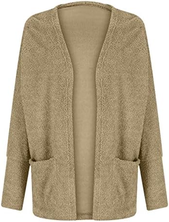 Suéteres folggy fragarn para mulheres, cardigã feminino de manga longa malha aberta de malha de tamanho grande de casaco de casca grande