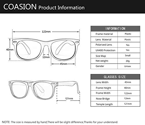 Coasion Kids polarized Sunglasses TPEE Rubber Shades flexíveis para meninas meninos de 3 a 9 anos