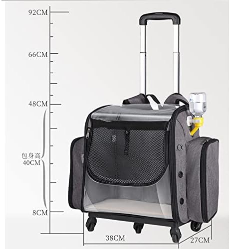 Gretd dobrável carrinho de gato portador de gato de gato grande roda universal backpack de estimação portátil de viagem ao ar livre