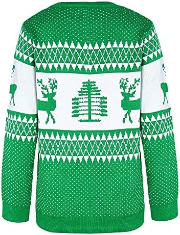 Suéter feminino de ymosrh plus size rount round de manga longa de Natal impressa com blusas de camisola de camisola