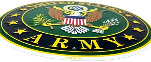 Ramsons importa signo de metal redondo do Exército dos EUA 12 , feito nos EUA