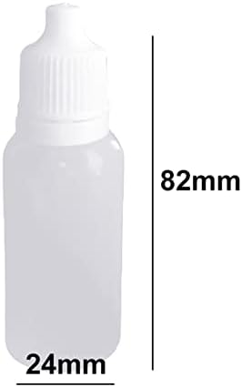 Garrafa de conta -gotas de plástico, garrafa de conta -gotas, 20 ml de minuto de plástico vazio ldpe com tampa de