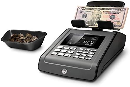 Safescan 6185 - Escala avançada de contagem de dinheiro que conta contas, moedas, rolos de moedas e itens não monetários