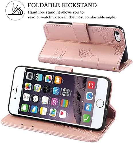 Caixa de telefone da carteira de couro Kazineer para iPhone 6/iPhone 6s, com slots de suporte para cartão de bloqueio RFID