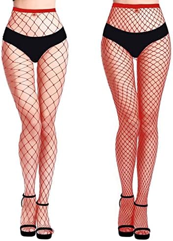 Meias de fishnet de mengpa alta calça -calça de cintura alta para mulheres