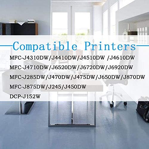 Substituição de cartucho de tinta compatível com impressão colorida para irmão LC103 LC103XL LC101 Usado para MFC-J870DW MFC-J470DW