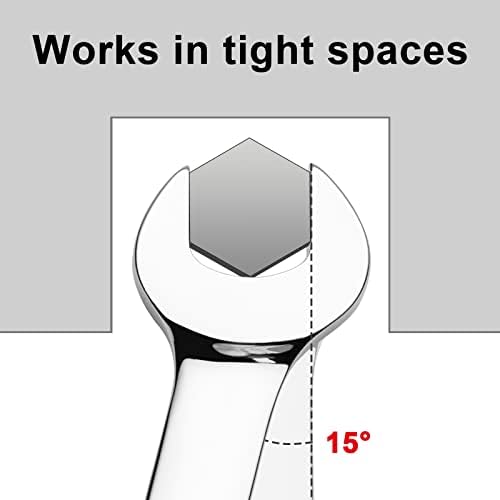 Chave de combinação de estacas de catraca de 10 mm, chave de equipamento de grau industrial com design de 12 pontos, catraca de