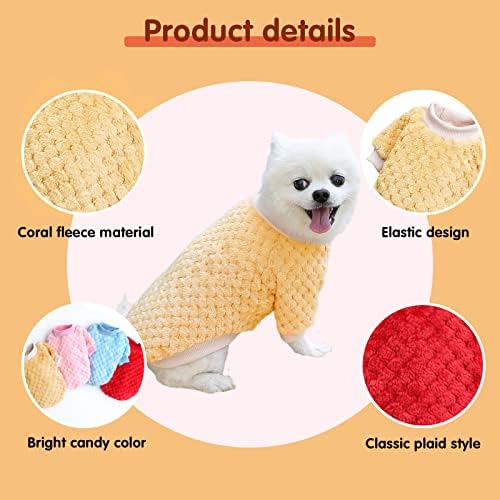 2 peças inverno quente roupas de cachorro lã suéter pet sweater de coral macio lã para animais de estimação suprimentos de animais