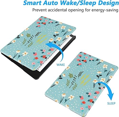 Para o Kindle Fabric TPU Cover 10th Gen 2019 com alça de mão, com acordar/sono automático, caneta de tela de toque