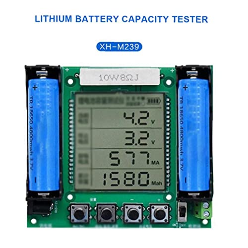 Módulo do testador de bateria 18650 Medidor de descarga de bateria de lítio XH-M239, testador de capacitância