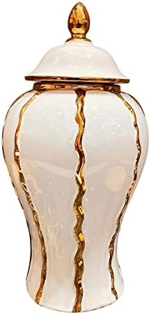 Ｋｌｋｃｍｓ Exibição de artesanato de artesanato de armazenamento de jarra de porcelana chinesa com vaso de cerâmica de