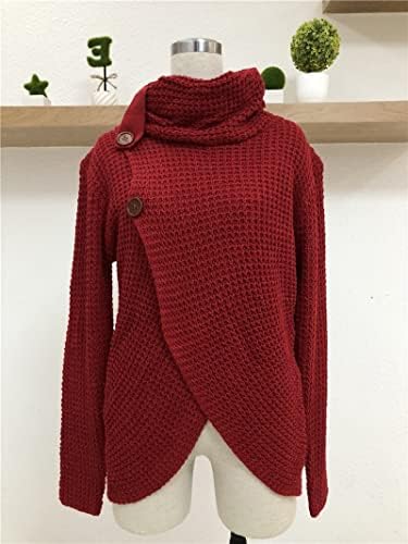 Suéter de moda feminina malha de pescoço alto de manga comprida tamanho grande suéter solto suéteres vistosos inverno 2022