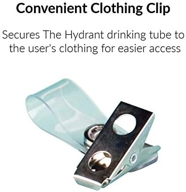Garrafa de água hidrante SPABLEWARE com tubo longo, bocal e clipe de roupas para hidratação sem mão-1 litro