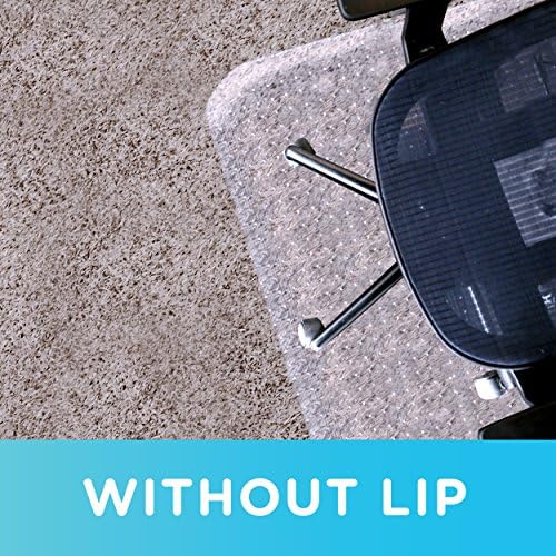 Evoluir Modern Shape 39 x 52 Clear Office Chair Tapete com lábio para carpete de pilha baixa e média, feita nos EUA por Dimex,