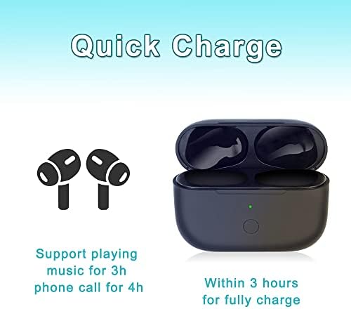 Caixa de carregamento sem fio + Substituição de fones de ouvido Compatível para Pro, Caso Caso Caso Bluetooth emparelhamento