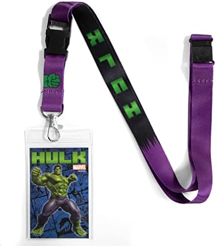 Ata-Boy Marvel Comics The Incredible Hulk Reversible cordilard com clipe breakaway e suporte de identificação…