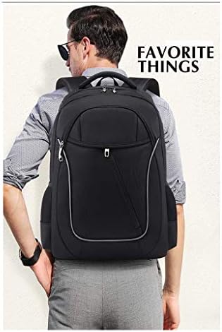 N/A Backpack de laptop, mochila de computadores de trabalho de viagem de negócios com porto de carregamento USB, bolsa da faculdade para homens de menino